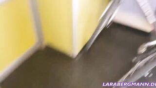 Lusty barely legal skank fuck into outdoor on the train!