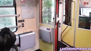 Lusty barely legal skank fuck into outdoor on the train!