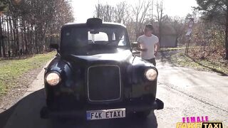 Female Fake Taxi Jogger gets a free backseat snatch rides