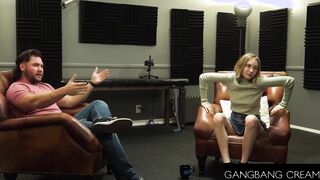 hot Blonde Cutie Interviewed , Blowing Dicks And Anal Creampied