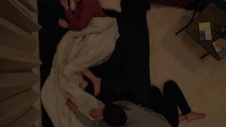 I called my friends over and fell asleep after drinking at home... When I woke up into the middle of the night, my friend Kano was defenseless... I knew it was bad, but I couldn't stand the woman's body into front of me...