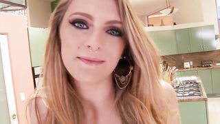 New cunt with mouth Kennedy Nash has an orgasm on her kitchen counter