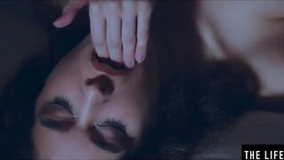 Rubbing her huge puffy nipples as she fucks herself with a pencil