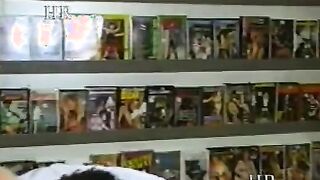 Italian pig fucks and piss inside a sex shop 90s