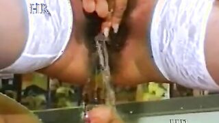Italian pig fucks and piss inside a sex shop 90s