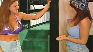 Lusty lesbians put vibrators on moving boats