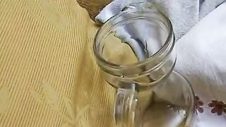 Bolognese housewife masturbates at home with a dildo