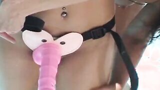 Sierra Sinn and Kylee King fucking inside outside lesbo sex