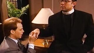 Priest breaks his vows and sticks his penis into the forbidden twat of a domina