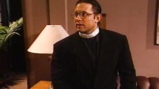 Priest breaks his vows and sticks his penis into the forbidden twat of a domina