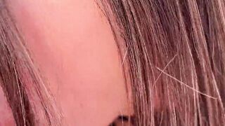 Adorable stepsister drink inside forest . Follow Nicky Mist 60fps 4K