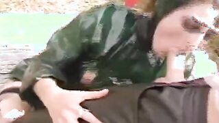 Dick hungry blonde gets banged! inside the butt outdoor