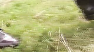 Dick hungry blonde gets banged! inside the butt outdoor
