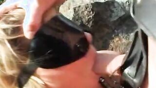 3 Way sex sub dig dick outdoor