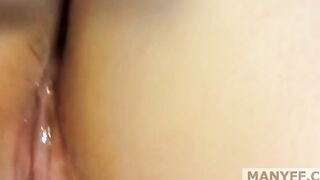 Amateur mom plays with anal dildos