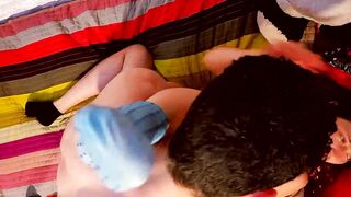 Closeup hot young lovers having rough sex
