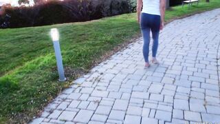 Outside Booty Plug Walk into the garden