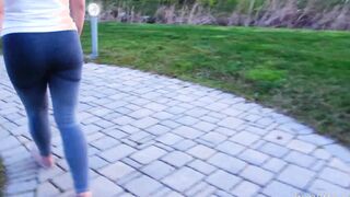 Outside Booty Plug Walk into the garden