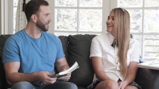 School Skank Gizelle Blanco Fucks For Facial With Friend’s Brother