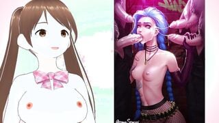 Try Not To Cum Challenge to Anime League Of Legends (Rule 34, Lewd VTuber)