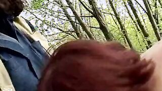 Real old Italian bimbo fuck into the open air