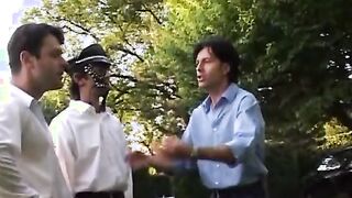 Doppio cazzo all'aperto