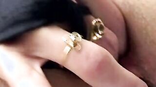 Crazy Hot vulgar Italian mom masturbates with a sex sex toy