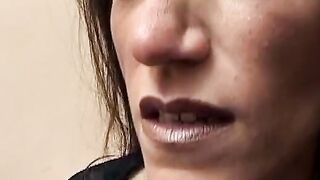 Crazy Hot vulgar Italian mom masturbates with a sex sex toy