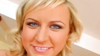 Great German milf with big natural breasts showing off her masturbation