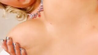 Great German milf with big natural breasts showing off her masturbation