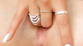 Vulgar dark haired German Goddess dildoing herself