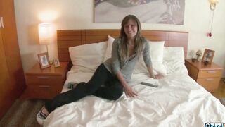 18 Yo lovers start having wild anal sex when they check inside at a hotel room