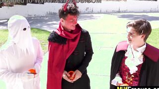 cougar stepmother freeused by stepsons on halloween night