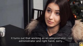 DEBT4k. Collector finds goddess debtor and stuffs her cunny with rough penis