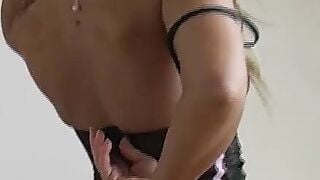 Exotic blonde hoe from Germany showing off her irresistible body
