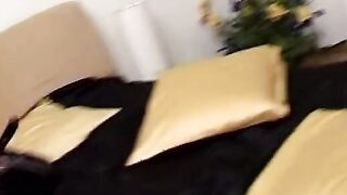 An Italian bimbo needs 2 dicks into her booty to be happy