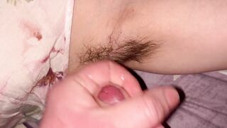 Jizzed on unshaved armpits