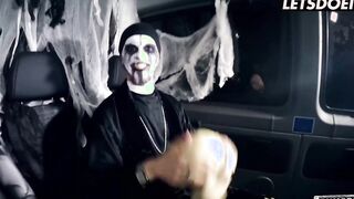HALLOWEEN ONE OF A KIND - Sexsual Cunt With Mouth (Lullu Gun, Lena Nitro) Into Scary Costumes Enjoy HALLOWEN CUMFEST With Huge Cock Studs - LETSDOEIT
