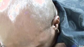 A fat black MILF is getting her big vagina filled by a long dicked gentleman