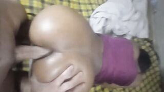 Perfect huge butt african gets plowed doggy style and cum in