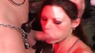 3 Way boned inside the workshop for friends eager for penis