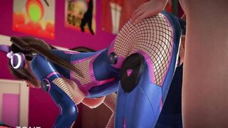 Adorable D.va gets plowed - Overwatch Anime Uncensored