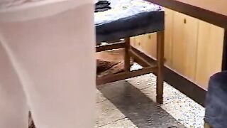 Italian housewife gets butt banged! on the coffee table