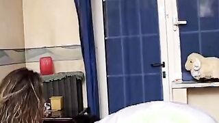 Michela slutty housewife fucks her colleague into the kitchen