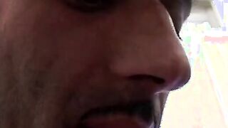 Sicilian housewife into the toilet make a fellatio