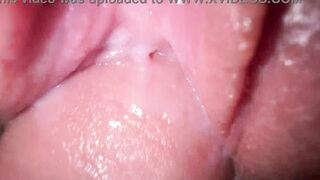 Banged! stepsister's 19 year old creamy twat, intense close up