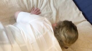 Rough anal sex after a sweet oral sex with chubby nurse