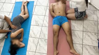 Lovers massages the client asked me to riding on top of him and grind his penis next to my hubby ntr