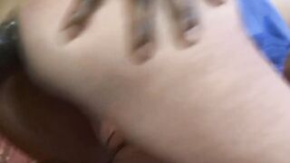 Butt toying granny in glasses getting anally nailed by long