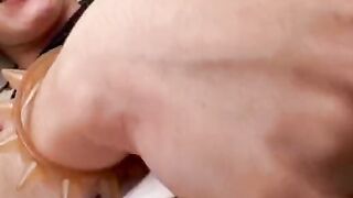 Italian women who loves to masturbate with 2 sex dildos